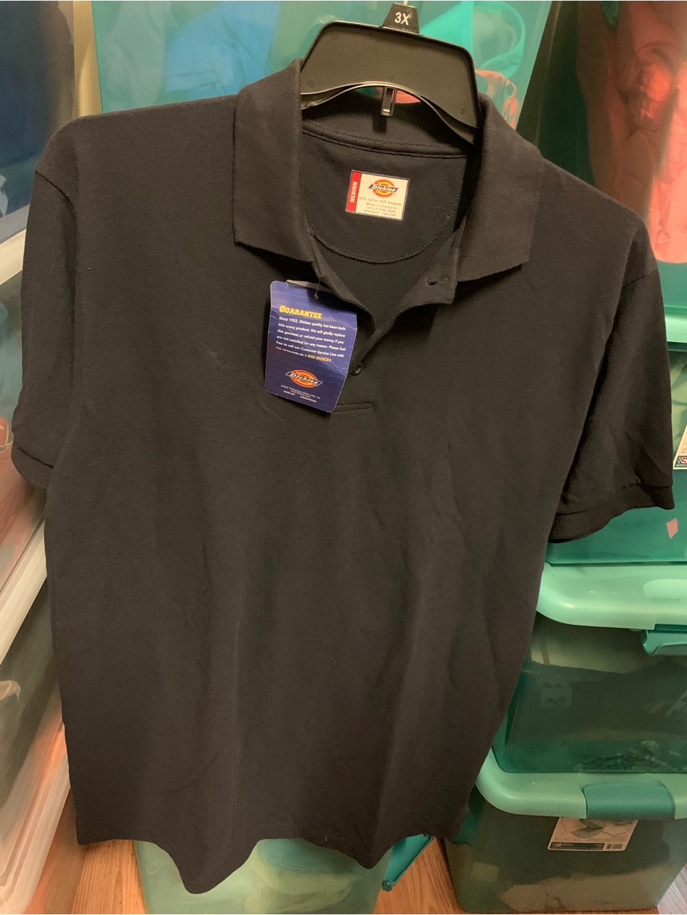 NEW Dickies SCHOOLWEAR Polo Uniform Shirt NAVY Men's MEDIUM